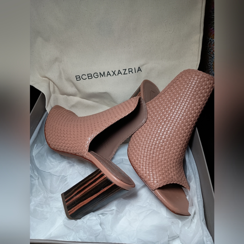 BCBG MAXAZRIA Fabienna Woven Napa Leather Mule – Nude | 9.5M / EU 40 - Picture 11 of 14